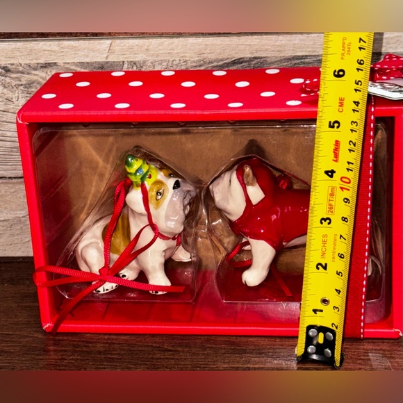 BLUE SKY CLAYWORKS "BULL DOGS” Christmas Ornaments Hand Crafted NIB - Picture 8 of 8